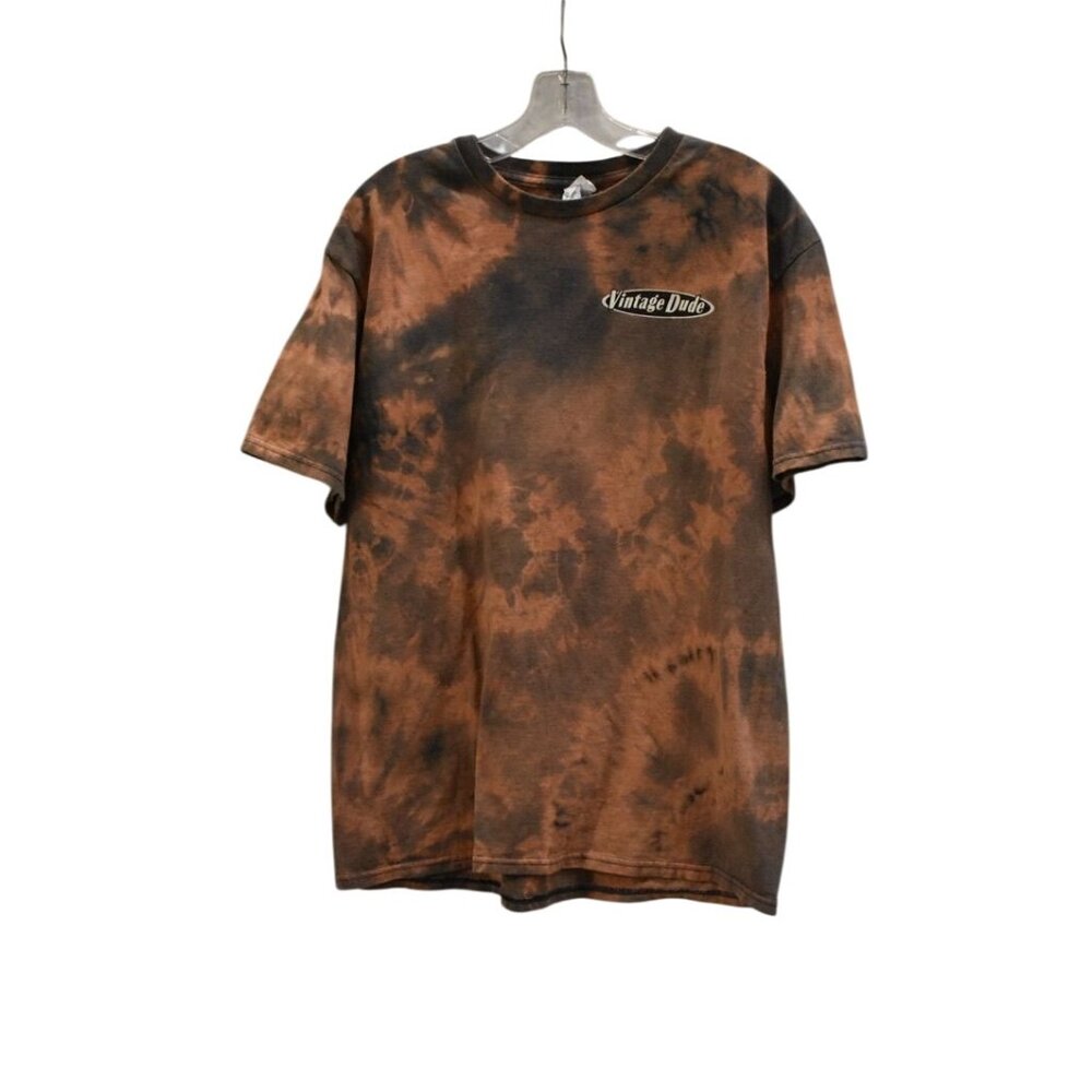 Men's Pro Weight Vintage Dude Pre-shrunk Cotton Bleach Dye T-shirt Size L